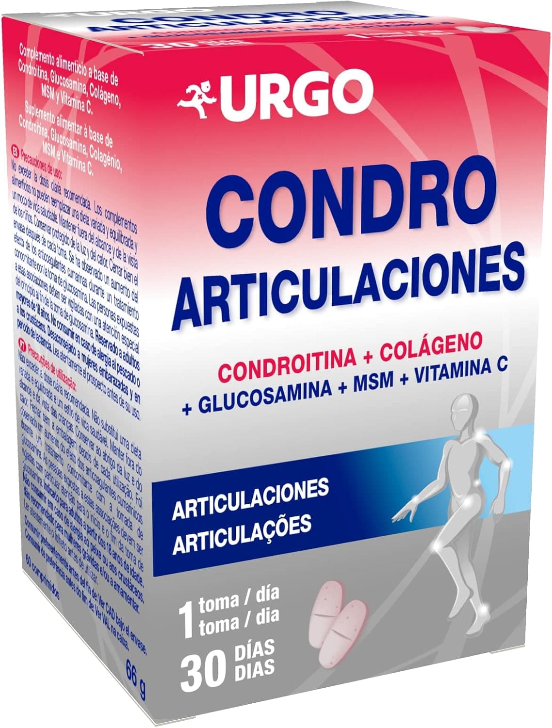 Urgo Condro Articulações | Suplemento completo para articulações, ossos e cartilagens saudáveis, 60 comprimidos