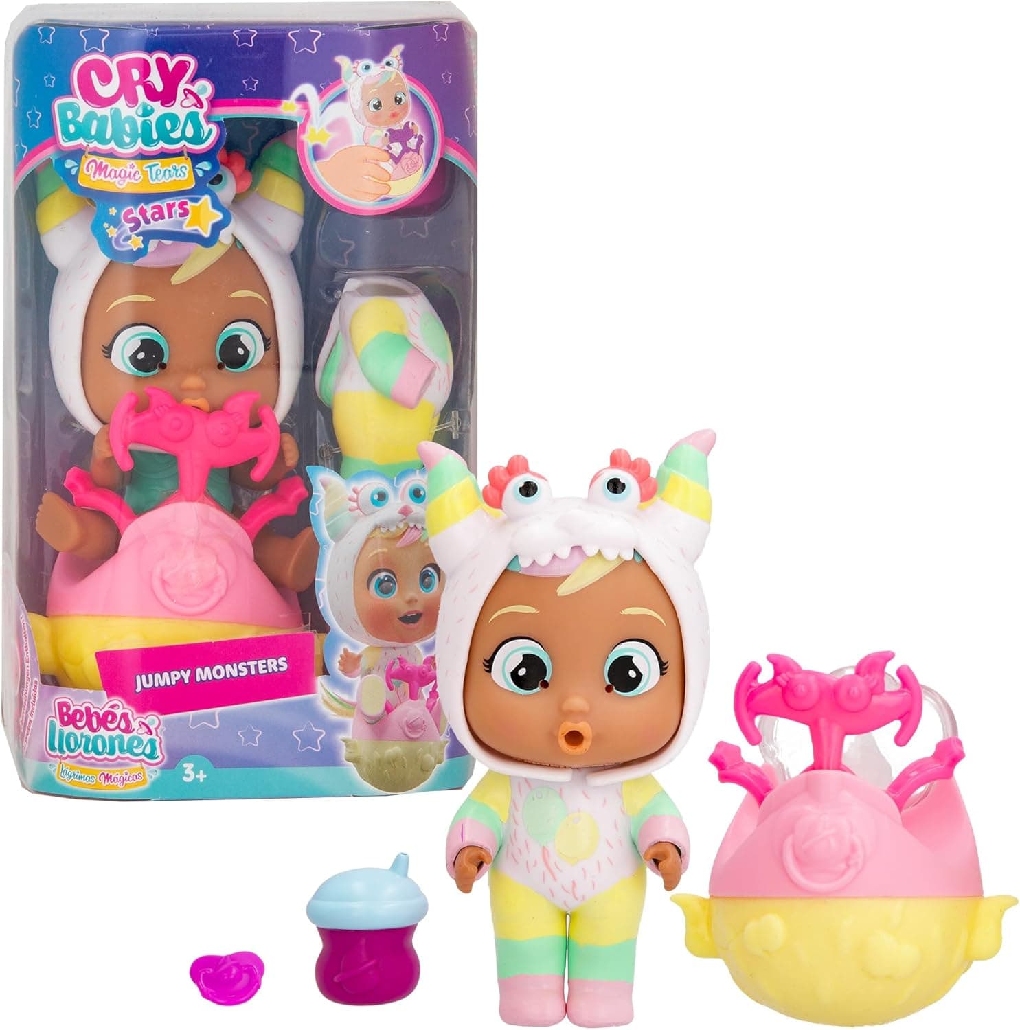 Bebés Chorões Lágrimas Mágicas Stars Jumpy Monsters Boneca Nunu IMC Toys 913615
