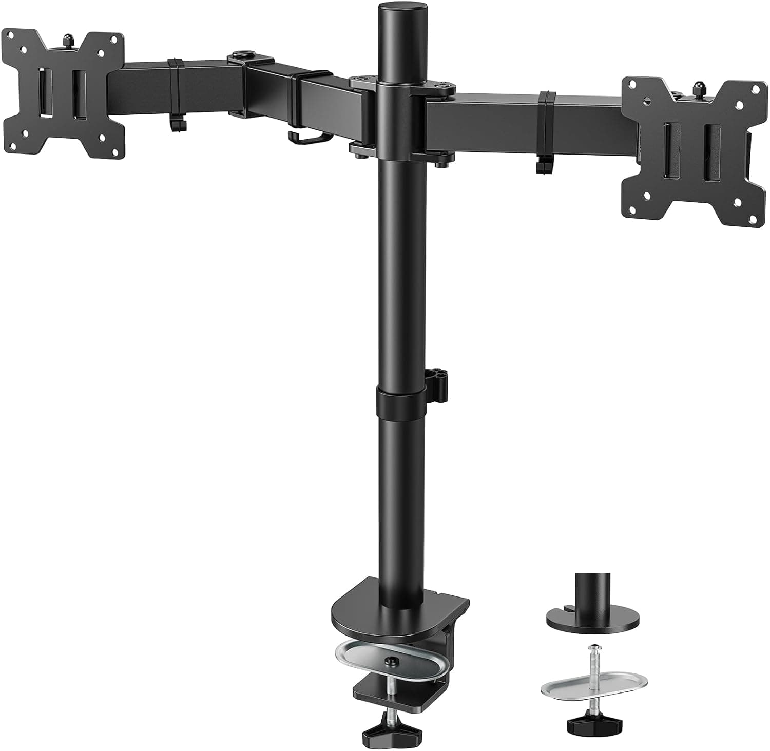 HUANUO 2 Monitor Stand | Suporte ajustável para 2 monitores de 13 a 32 polegadas com inclinação e rotação VESA 75/100