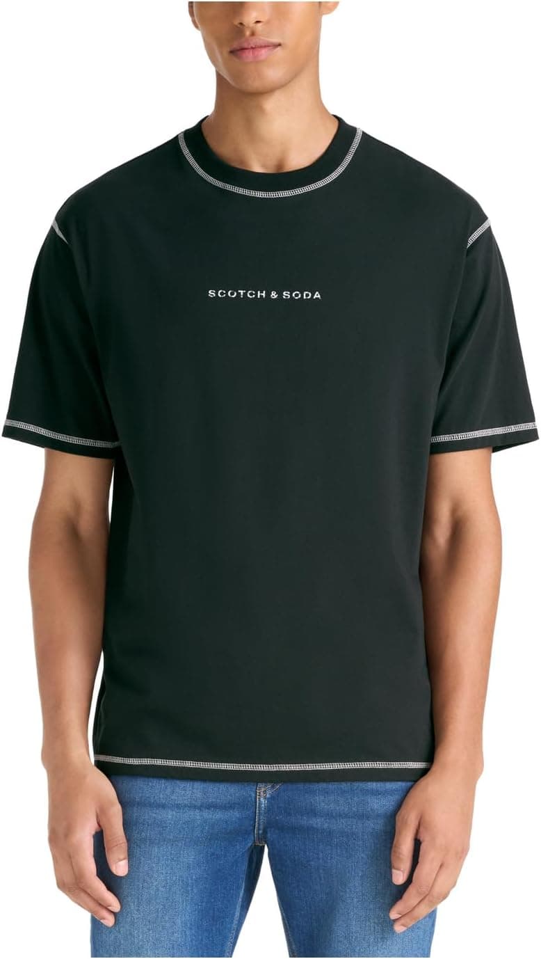 Scotch & Soda Chest Logo T-shirt t-shirt para homem