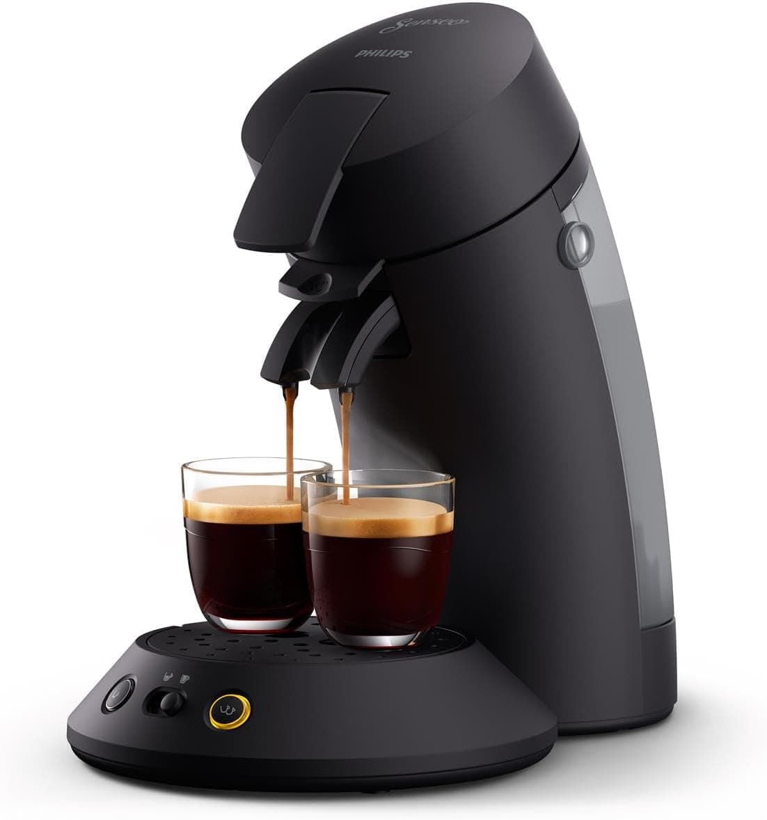 Philips Senseo Original Plus Cafeteira de monoodose, tecnologia Coffee Boost para o máximo de sabor, seleção de intensidade, tecnologia Creme Plus, 1 ou 2 chávenas em menos de 1 minuto, preto 