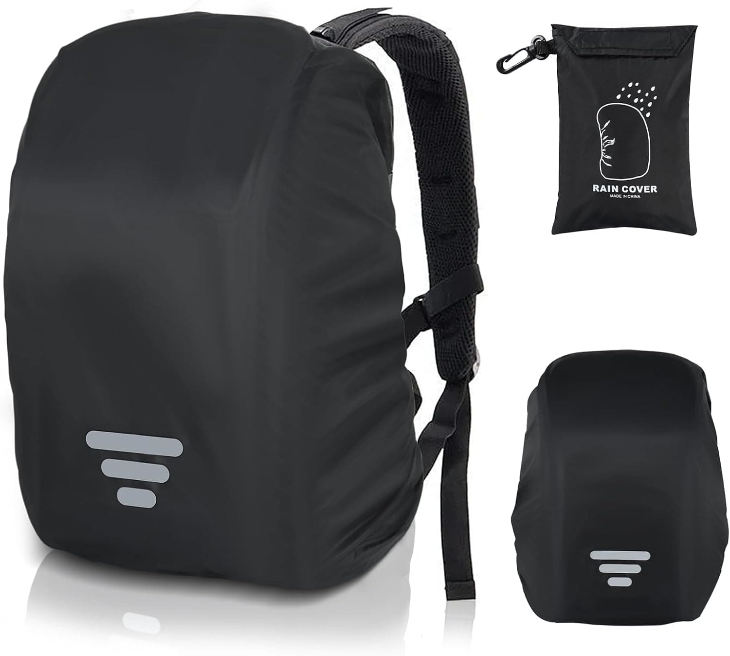 AiQInu Capa impermeável para mochila com faixa refletora, antipoeira, resistente à abrasão durável, para caminhadas, campismo, turismo, ciclismo