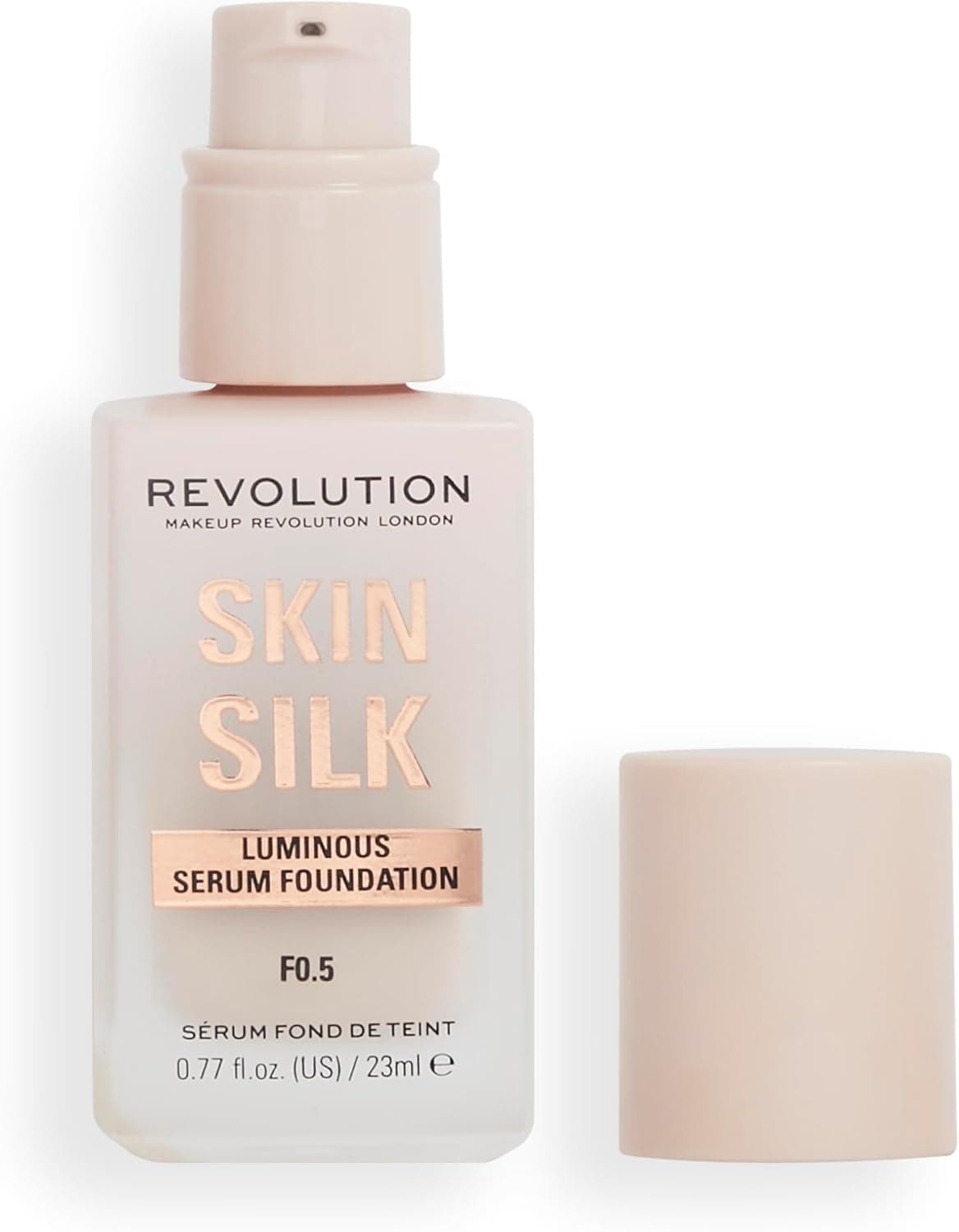 Makeup Revolution, Skin Silk Serum Foundation, Light to Medium Coverage, Contains Hyaluronic Acid, F0,5, 23 ml