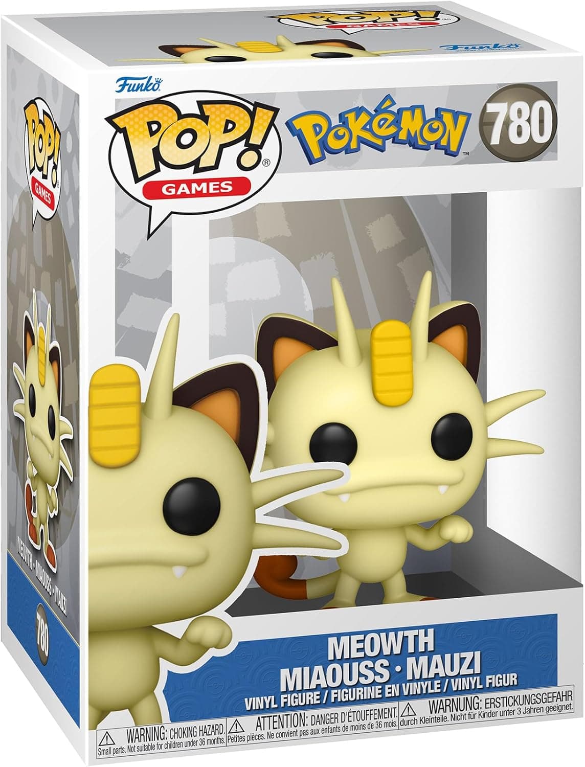 Funko Pop! Games: Pokemon - Meowth - Figura de vinil colecionável - ideia de presente- Mercadoria oficial 