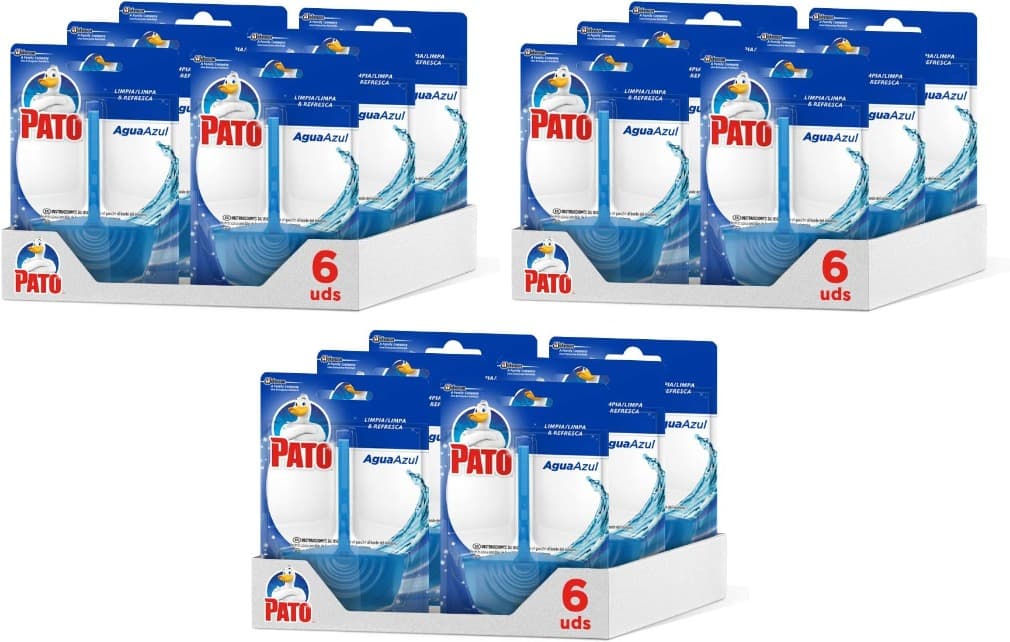 Pato Blue Water Pad | Pastilhas para autoclismo aroma oceano com 6 unidades x 3