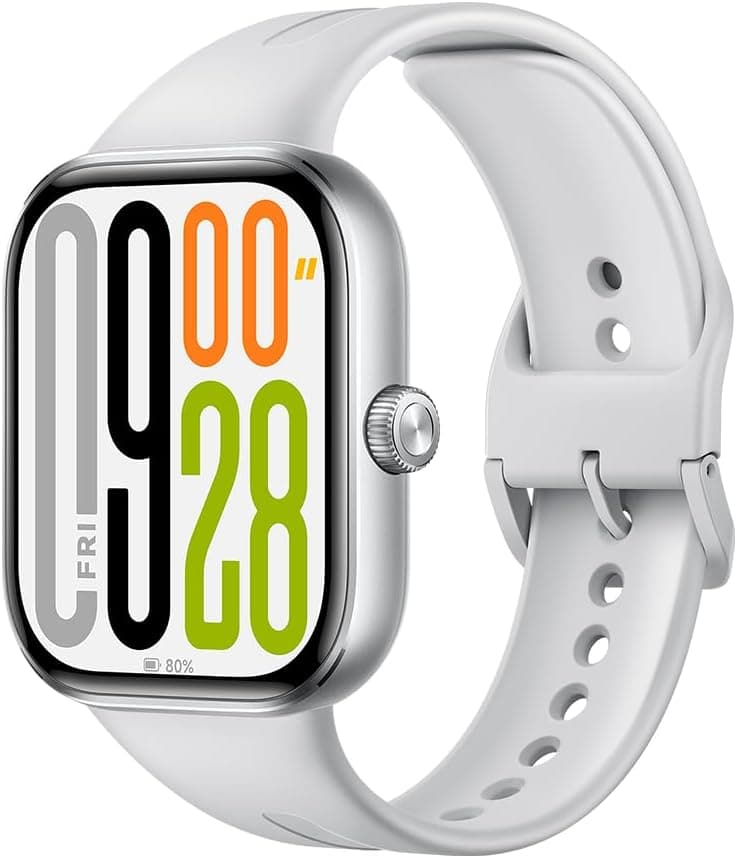 Xiaomi Redmi Watch 5 Silver Gray, chamadas Bluetooth, ecrã AMOLED 2.07", monitor de frequência cardíaca, monitorização do sono, cancelamento de ruído, controlo da câmara, cinzento (versão ES)