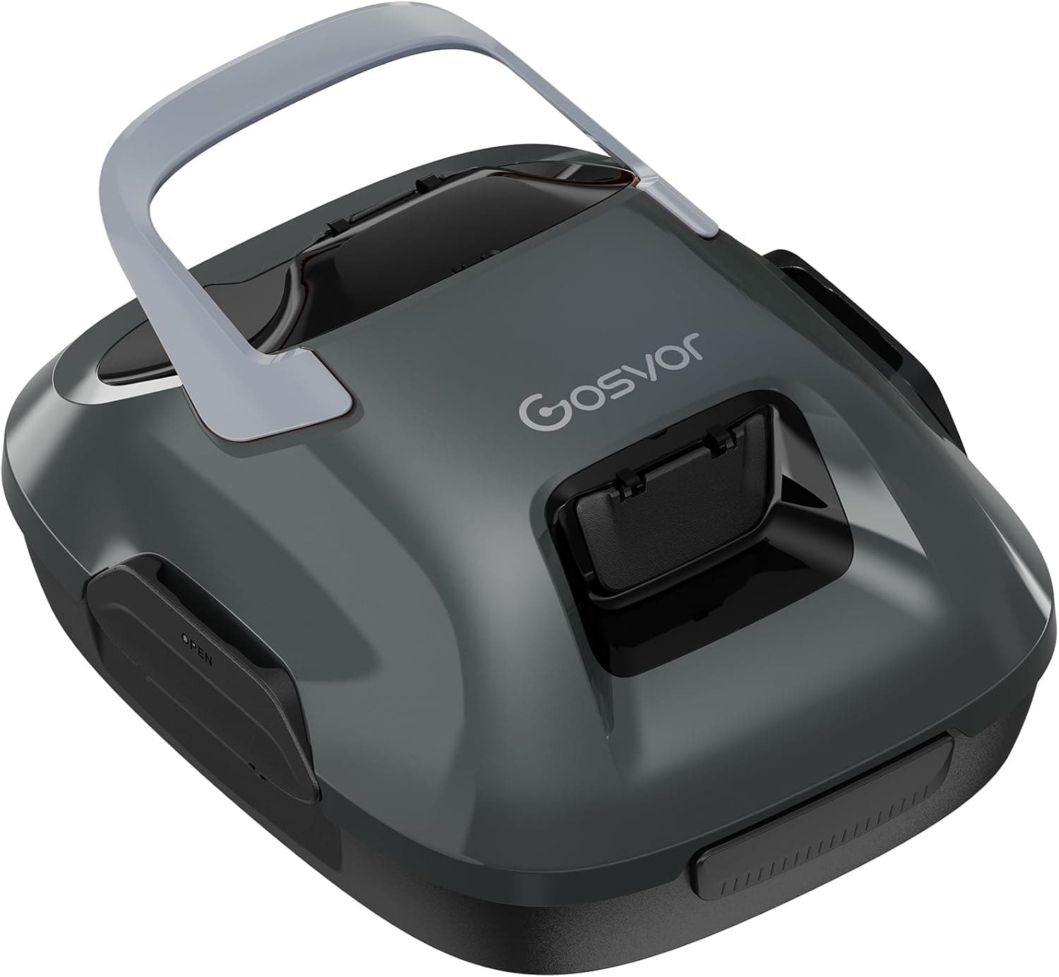 Gosvor Robô de piscina com bateria, limpador automático de piscinas com motor duplo, até 90 min de tempo de funcionamento, fácil de usar, 3,4 kg, leve, aspirador de piscina sem fio, ideal