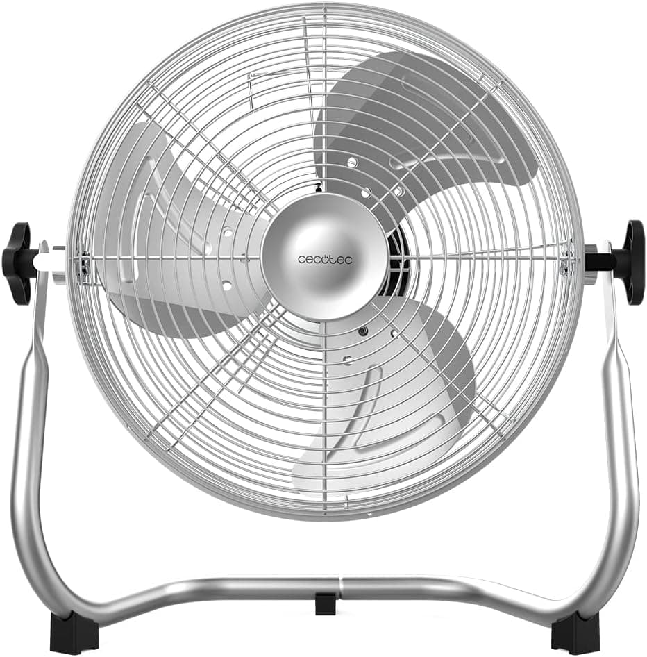Cecotec Ventoinha industrial EnergySilence 1000 Pro. 40 W, diâmetro de 12" (30 cm), 3 velocidades, 3 pás, uso simples, design elegante e máxima segurança, acabamento em aço
