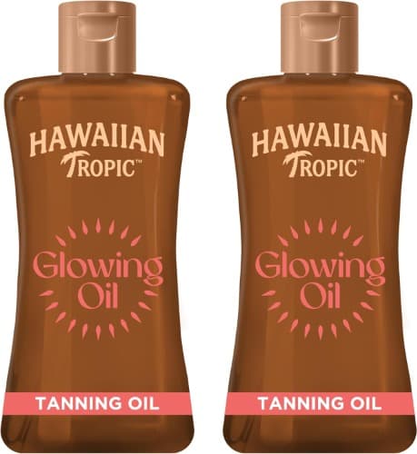 Hawaiian Tropic Aceite Solar | Óleo bronzeador acelerador de bronzeado com fragrância tropical 200 ml x 2