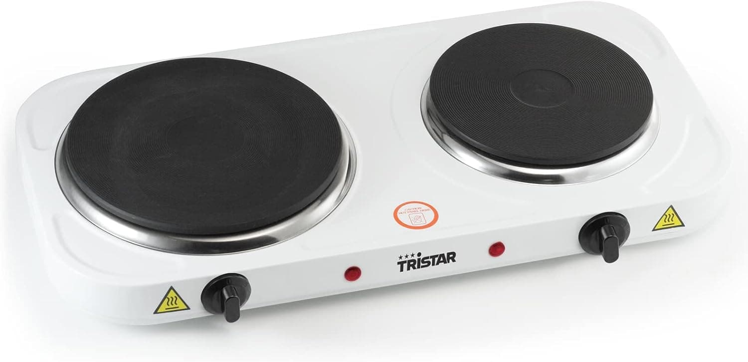 Tristar KP-6245 Placa de cozedura, 2500 W, aço inoxidável, branco