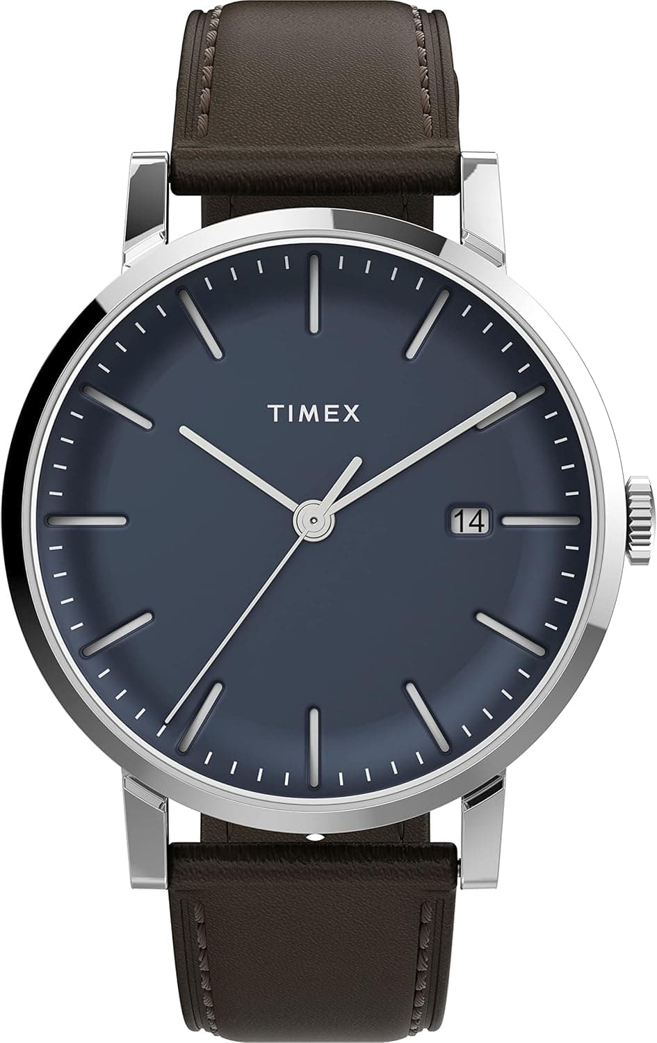 Timex Relógio analógico de quartzo para homem com correia em couro TW2V36500