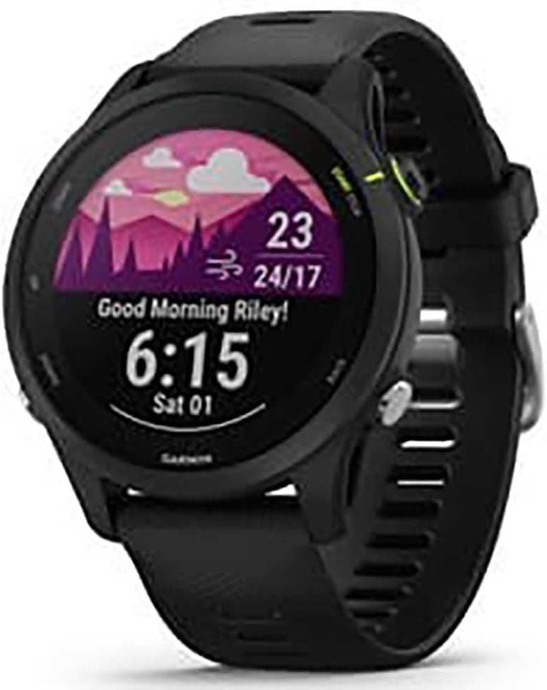 Garmin Forerunner 255 Music, relógio inteligente para correr com GPS, armazenamento de música, métricas avançadas, Garmin Pay, autonomia até 14 dias, preto