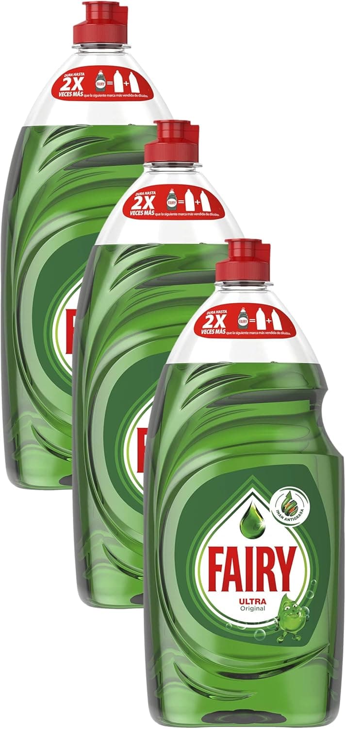 Fairy Ultra | Detergente lava-loiça antíodo gordura, 3 x 820 ml