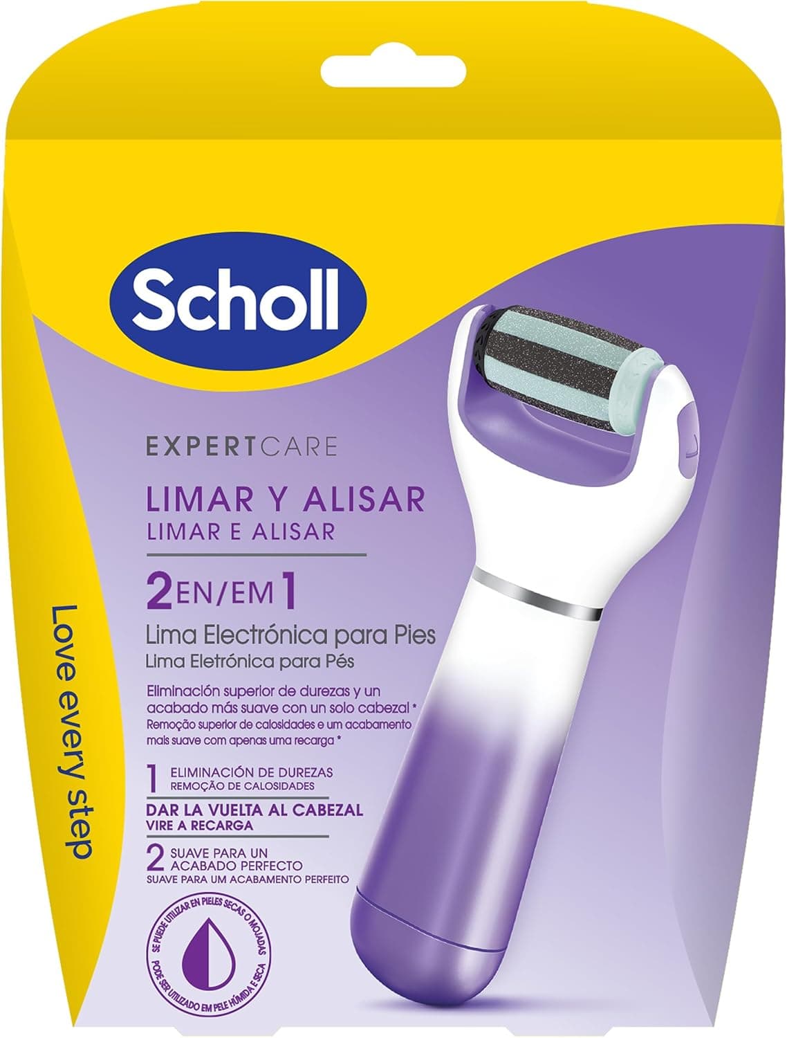 Scholl Lima eletrónica, dureza + substituição + creme