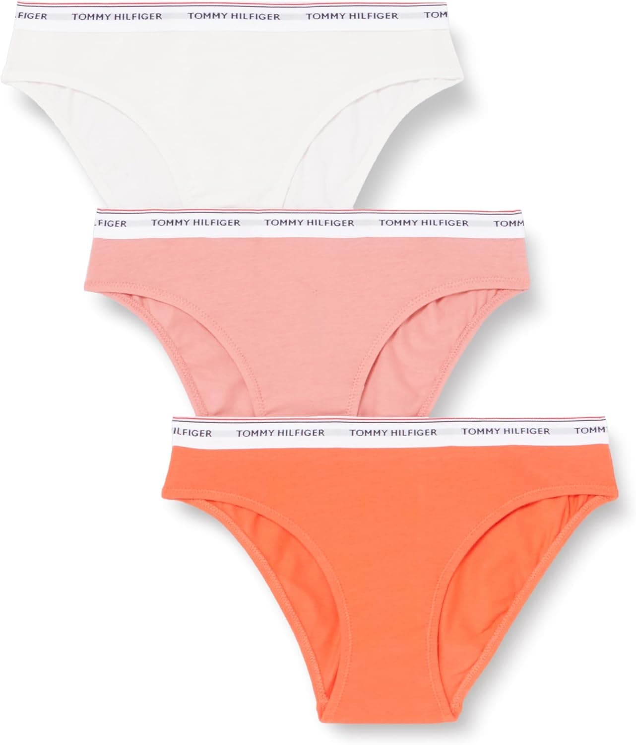 Tommy Hilfiger Cuecas tipo biquíni para mulher, pack de 3