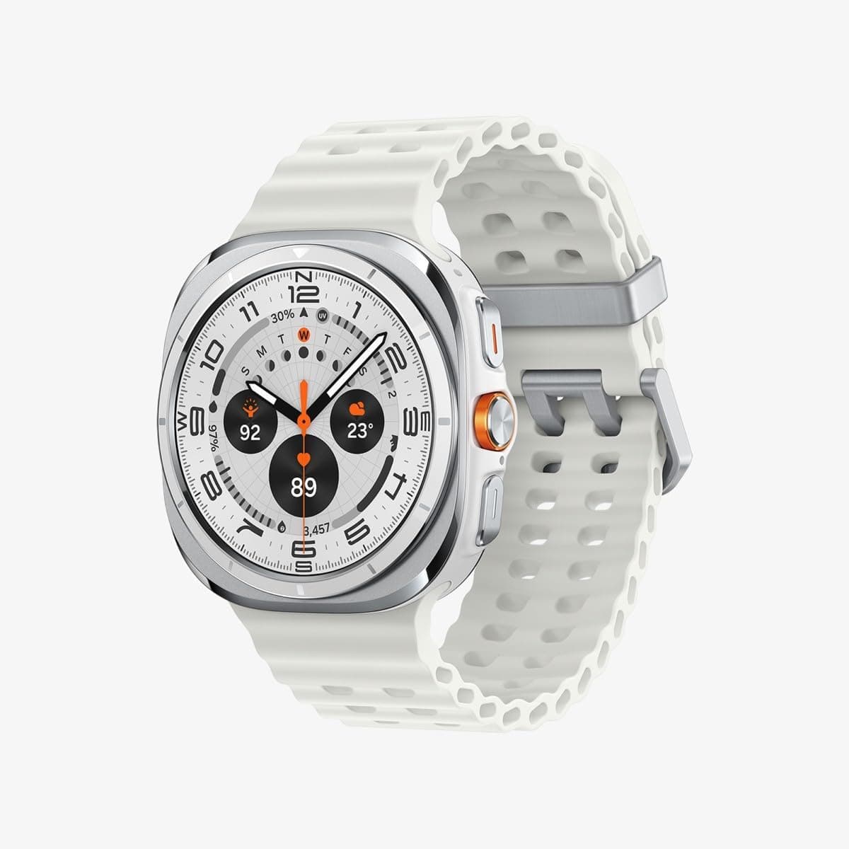 Samsung Galaxy Watch Ultra 2025 47mm | Smartwatch LTE em titânio branco com IA botão personalizável e monitorização de saúde