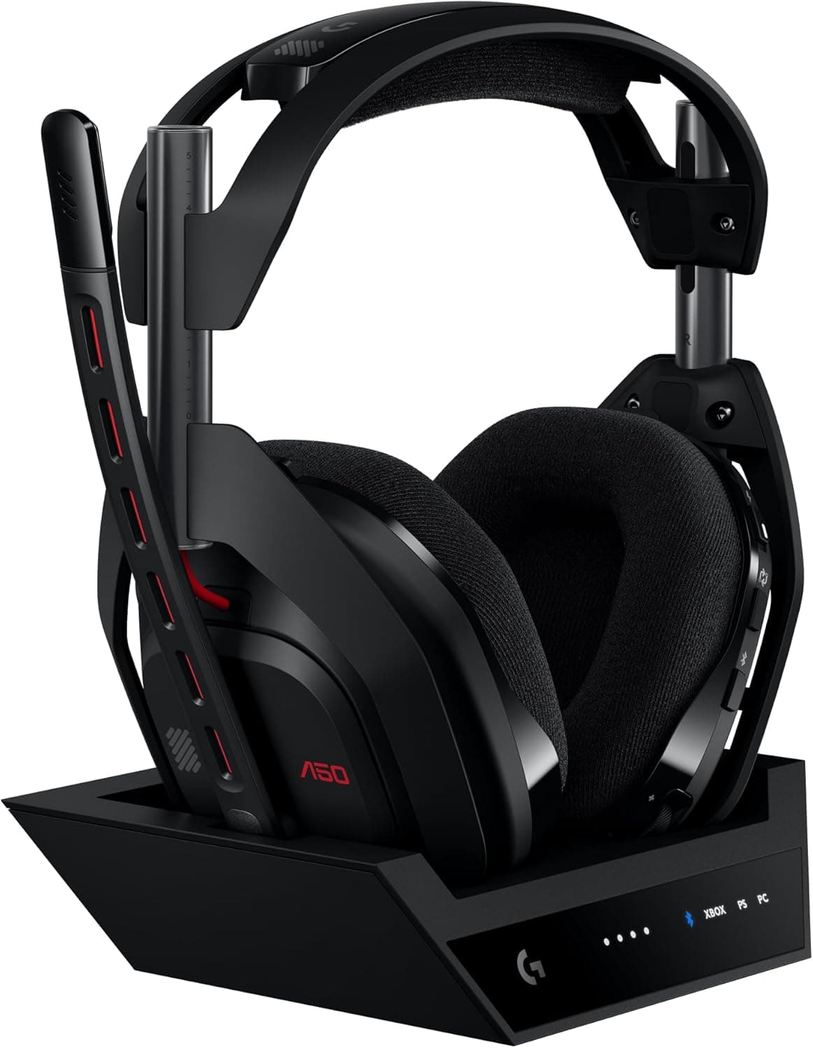 Logitech G Astro A50 LIGHTSPEED para gaming auriculares sem fios e estação base (Gen 5), PRO-G GRAPHENE, troca entre 3 sistemas, USB-C para Xbox, PS5, PC/Mac ou Nintendo Switch, Bluetooth, preto