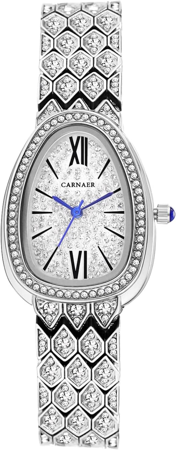 Avaner Relógio de pulso analógico de quartzo para mulher, com strass ultrafino