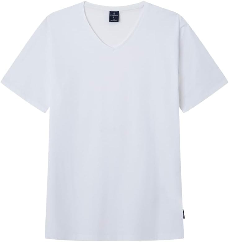 SPRINGFIELD T-shirt básica com decote em V algodão licra para homem