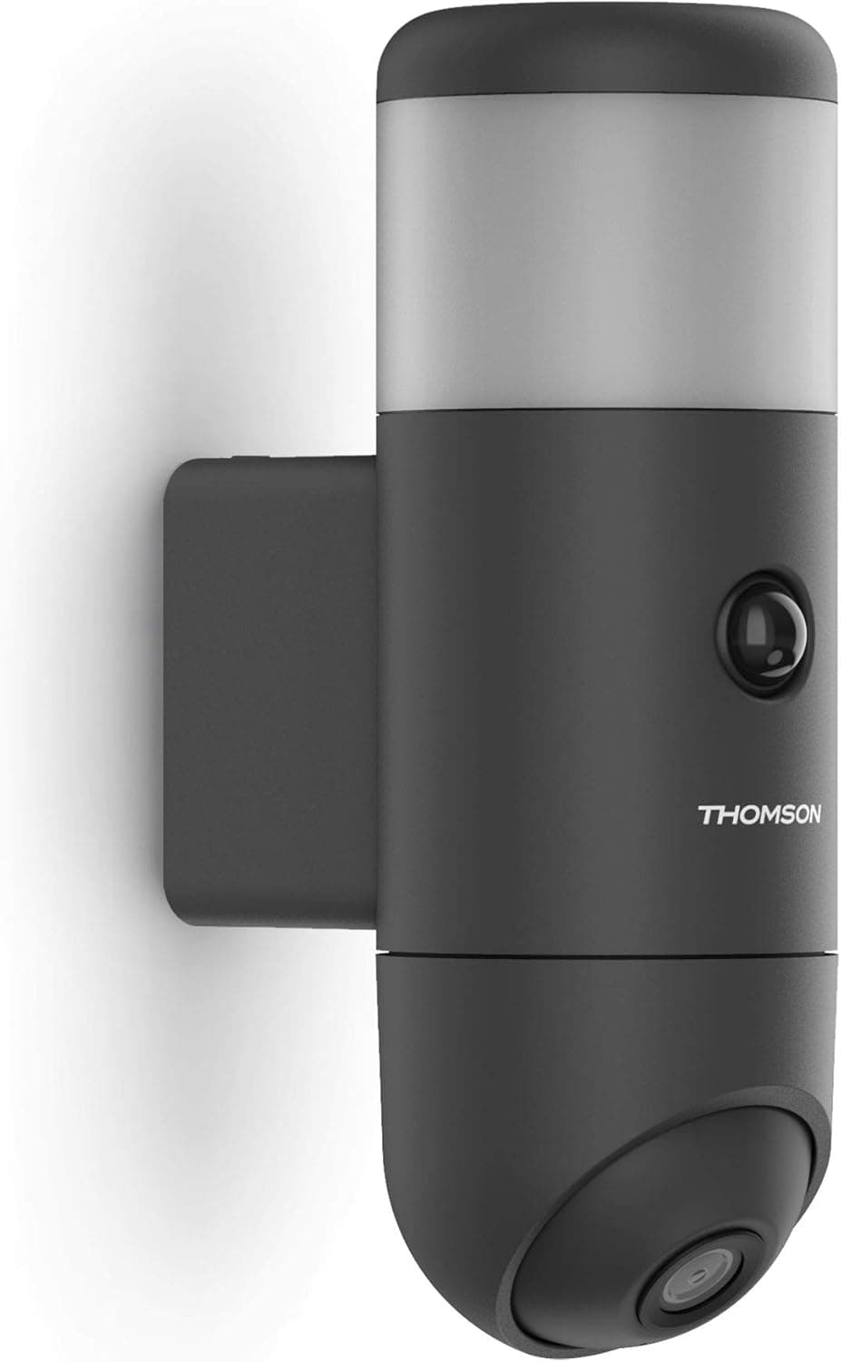 THOMSON RHEITA100 - Câmara de vigilância inteligente para exteriores com iluminação integrada e sirene de alarme, WiFi, deteção de movimento, visão noturna, sem subscrição