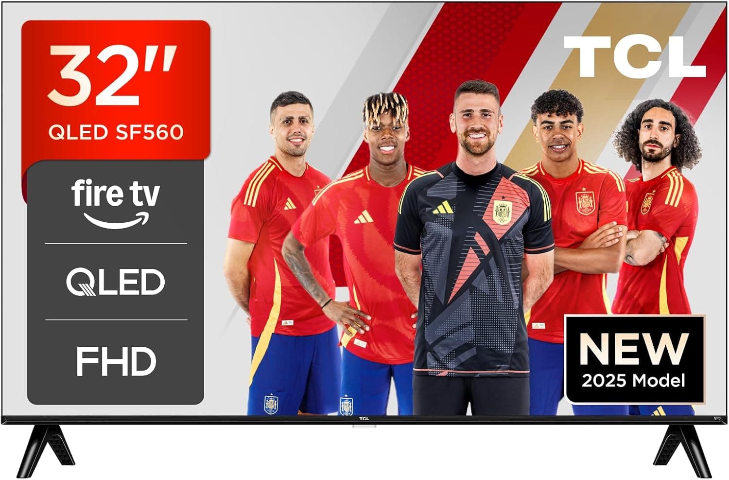 TCL 32SF560 – Smart QLED Full HD de 32" TV Direct LED com Fire TVy HDR, pressione e pergunte à Alexa, design metálico sem moldura 