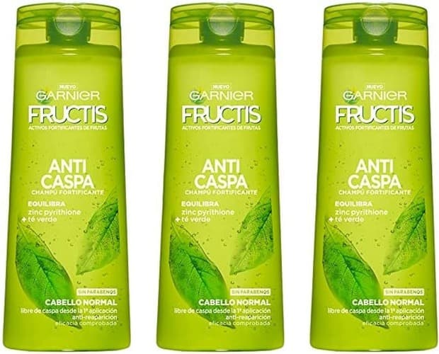 Garnier Fructis Champú Anticaspa - 380 ml x 3