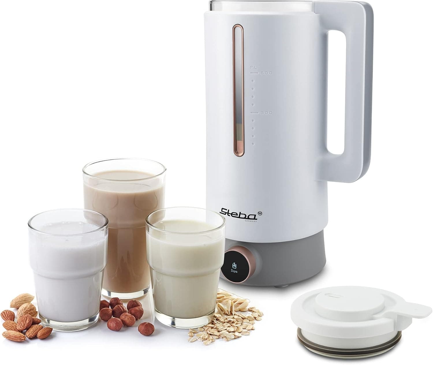 Steba Vegan Drink Maker, um aparelho para preparar deliciosos pratos caseiros como alternativas veganas ao leite, comida para bebés, sopas, batidos e muito mais. VDM 2 Quente e frio