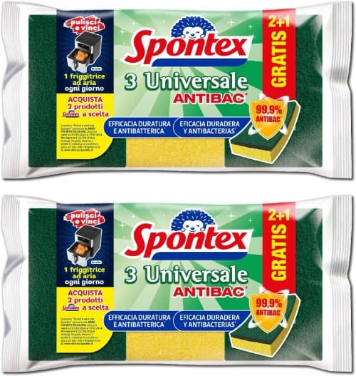 Spontex - Esponjas de lavar loiça, 3 unidades x 2