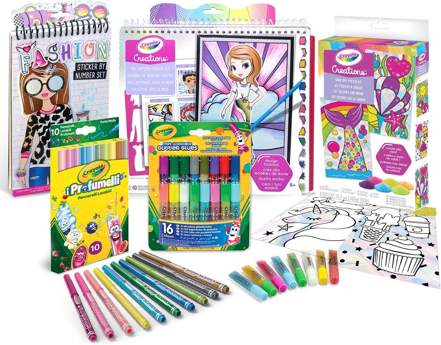 CRAYOLA Creations | Kit criativo para criar e decorar moda com areia para crianças a partir dos 6 anos