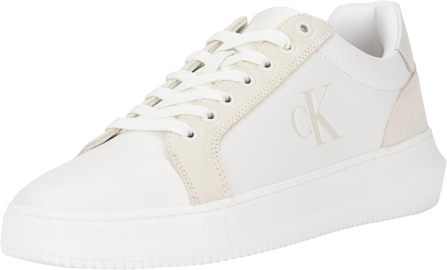 Calvin Klein Sneaker con Suela Cupsole Hombre Chunky Authentic Calzado 45 EU Blanco Bright White Creamy White