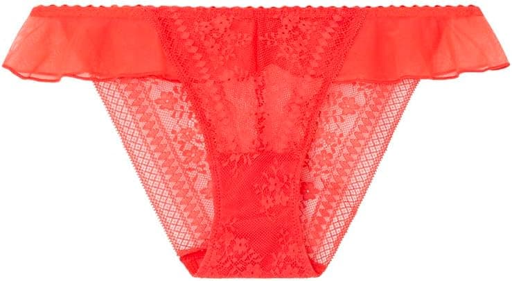 Women'secret Classic Lace Ruffle | Cueca bikini de renda para mulher