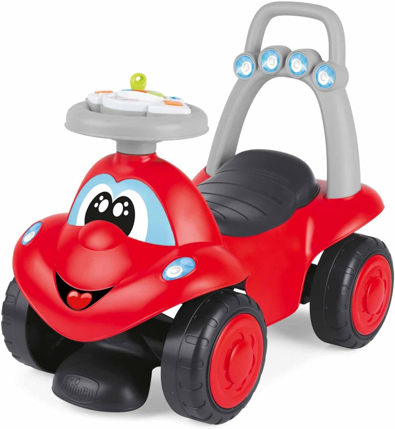 Chicco Billy Bigwheels, Carrinho com controlo remoto intuitivo em forma de volante, rodas grandes, luzes e sons de carro, carro de brinquedo, crianças dos 2 aos 6 anos