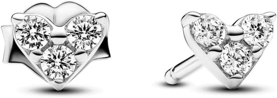 PANDORA Timeless Joalharia com design de coração de prata de lei com zircões cúbicas