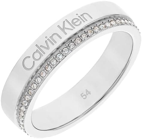 Calvin Klein Anel para mulher coleção MINIMAL LINEAR com cristais