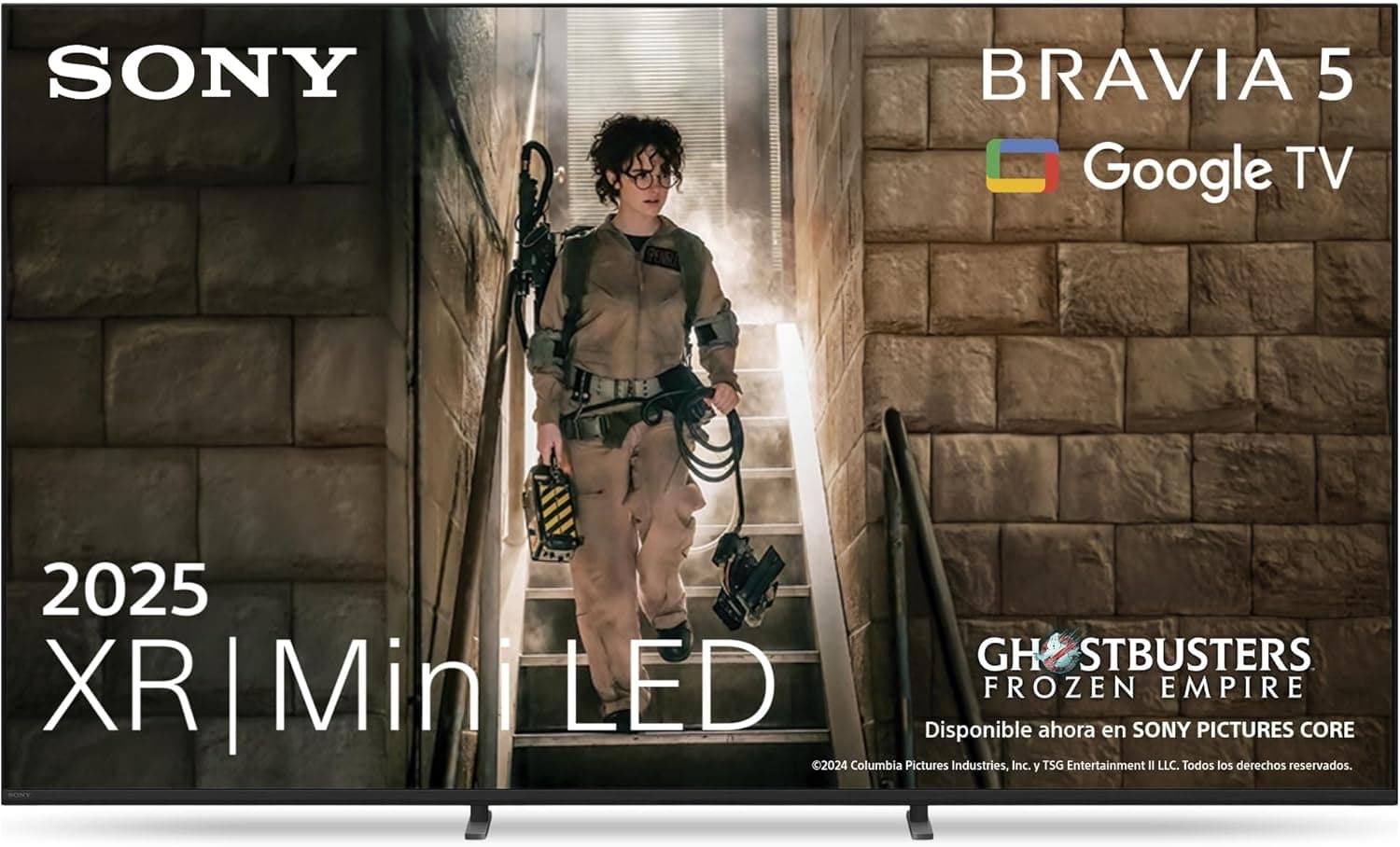 Sony BRAVIA 5, Mini LED de 75 polegadas, Processador XR com IA, Acoustic Multi-áudio, Dolby Vision/Atmos, IMAX Enhanced, Google TV 2025, Apple TV, Eco Dashboard 2, Smart TV, K75XR55, 75"
