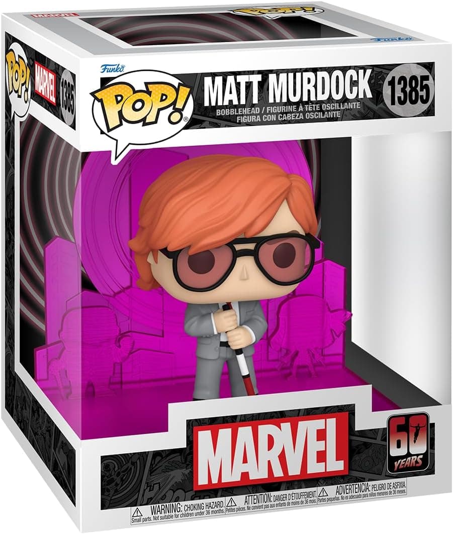 Funko Pop! Deluxe: DD 60th– Matt Murdock with Radar - Demolidor - Marvel Comics - Comics Marvel - Figura de vinil colecionável - ideia de presente - Mercadoria oficial - brinquedos para crianças e