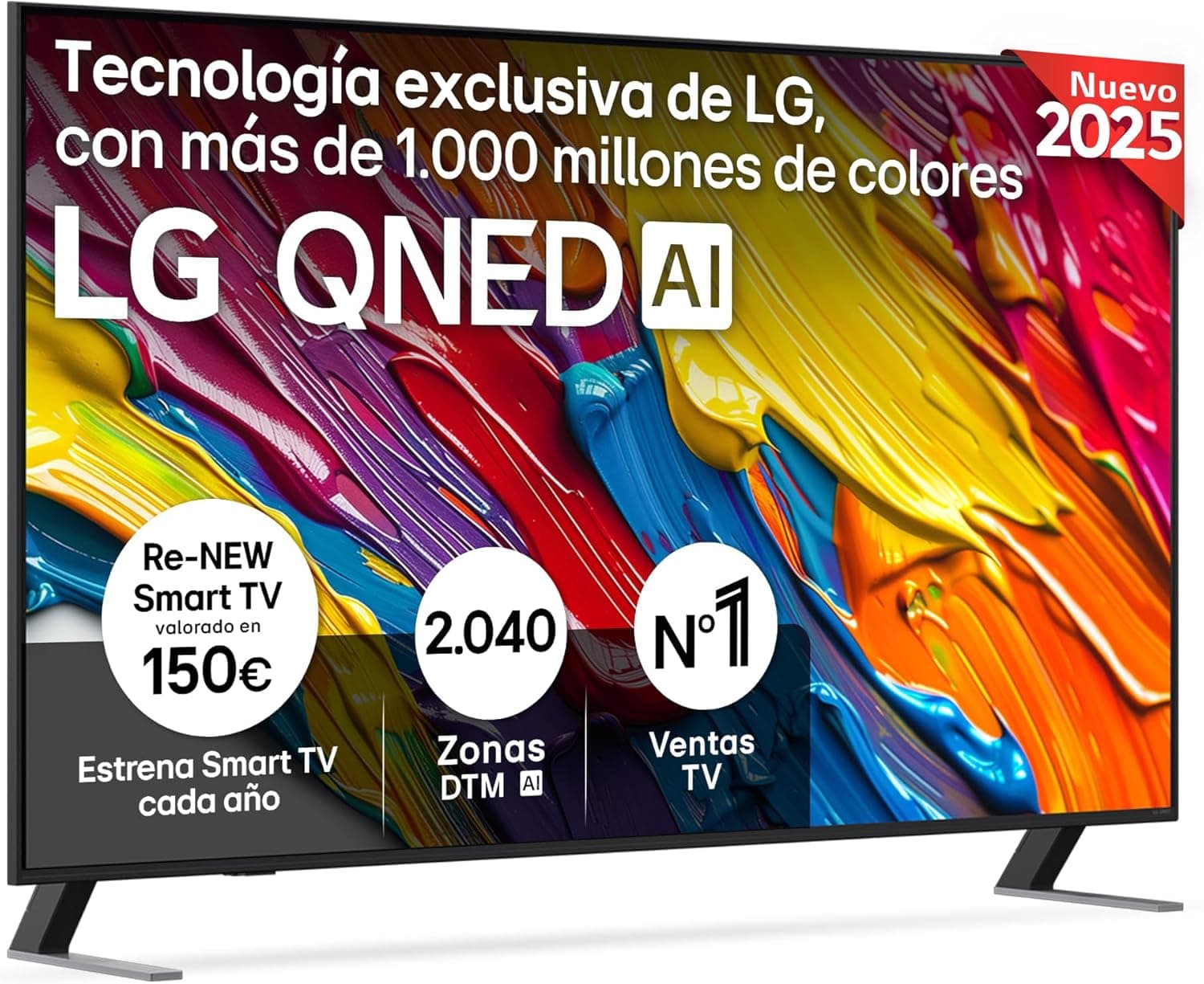 LG 65QNED84A6C TV, 65", QNED 4K, Smart TV, WebOS 25, Super Upscaling, Visão Dolby e Atmos, Alexa/Google Assistant, preto 
