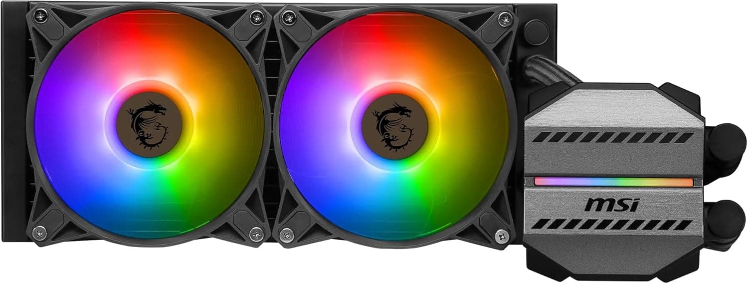 MSI MAG CORELIQUID M240 AIO CPU refrigeração líquida - 12 vias Split-Flow de refrigeração de água, tubos à prova de evaporação, suporta socket mainsteam como AM5 e 1700