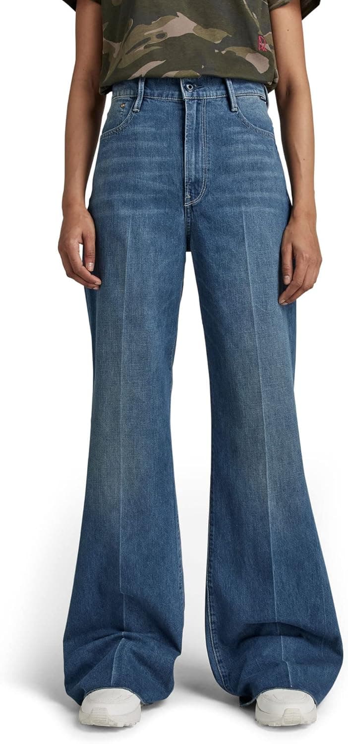 G-STAR Deck Ultra High Wide Leg Pants Calças de ganga para mulher