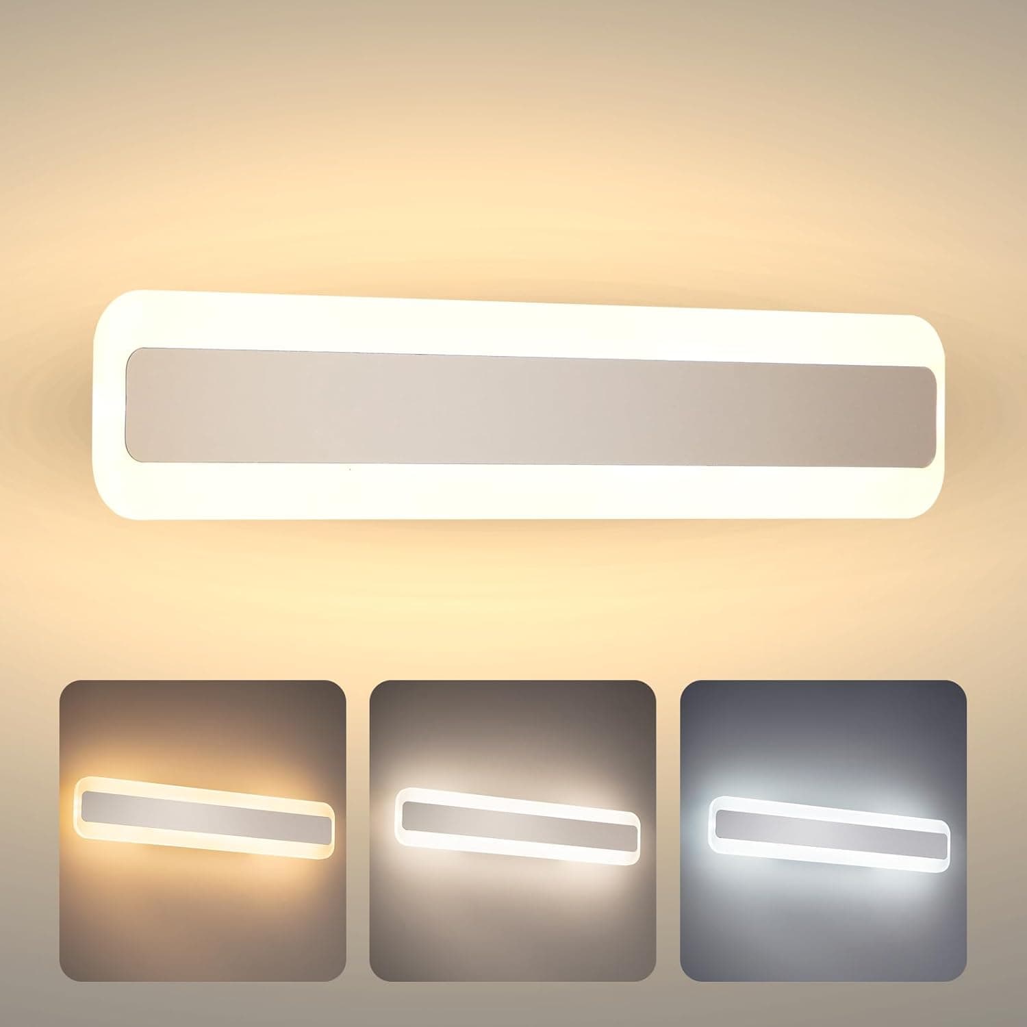 Yafido 14 W lâmpada espelho casa de banho 40 cm 1050 LM apliques espelho casa de banho interior LED 3000 K branco neutro 4000 K branco frio 6000 K