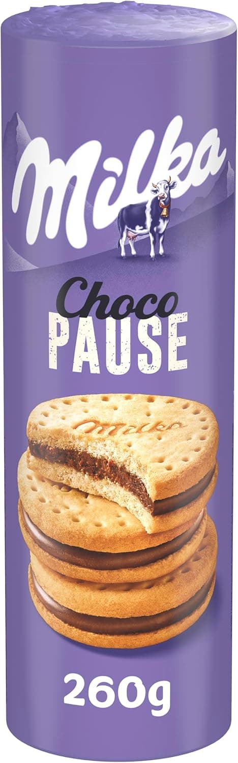 Milka Choco Pause bolachas recheadas com creme de chocolate 260 g