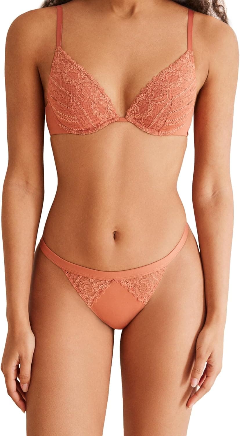 Women'secret Lace And Microfiber | Tanga feminina em renda e microfibra