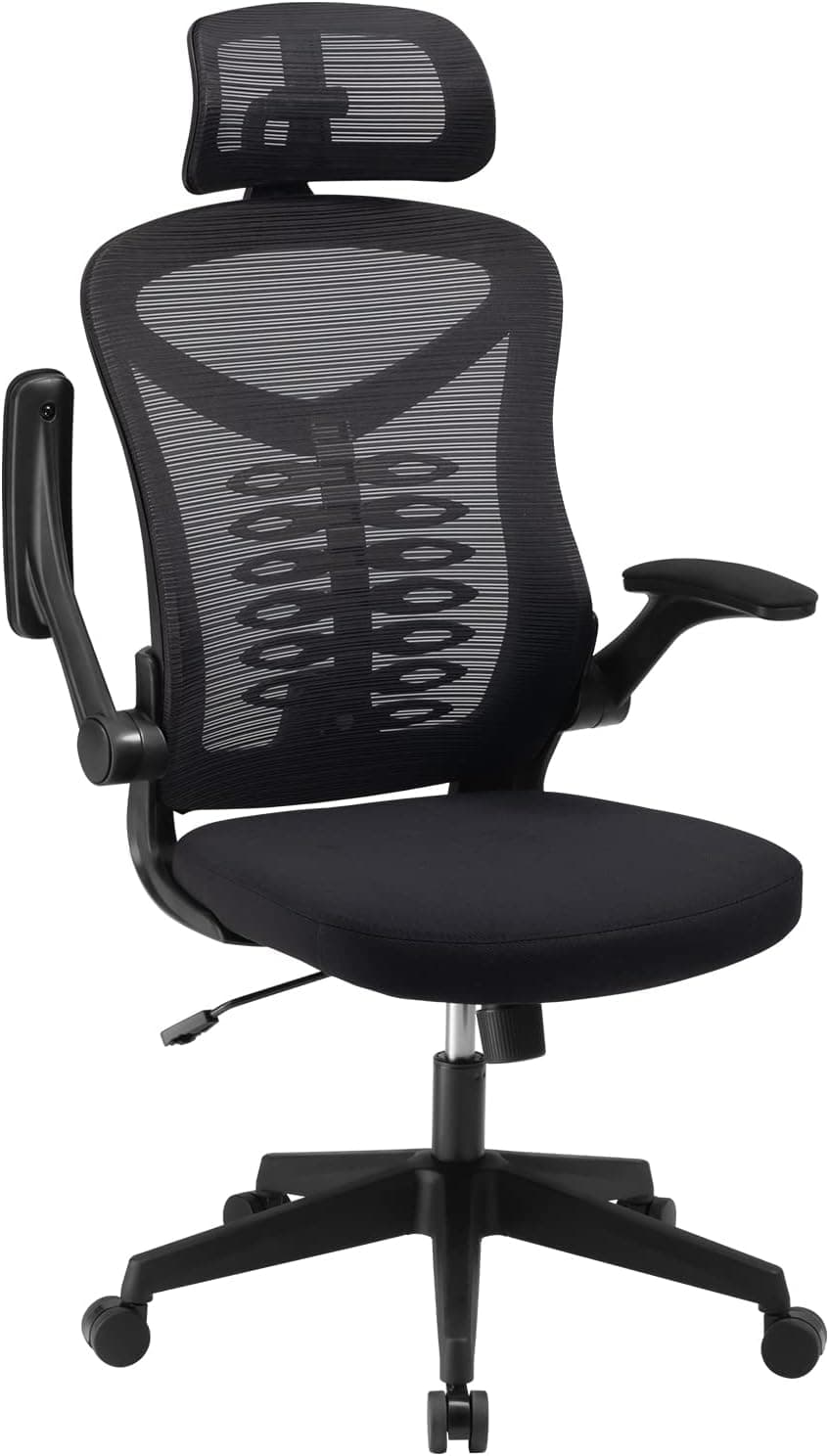 Magic Life Cadeira de secretária cadeiras de escritório repouso de braços rebatível de 90 ° cadeira ergonómica para computador suporte lombar altura ajustável giratória de 360 ° cadeira