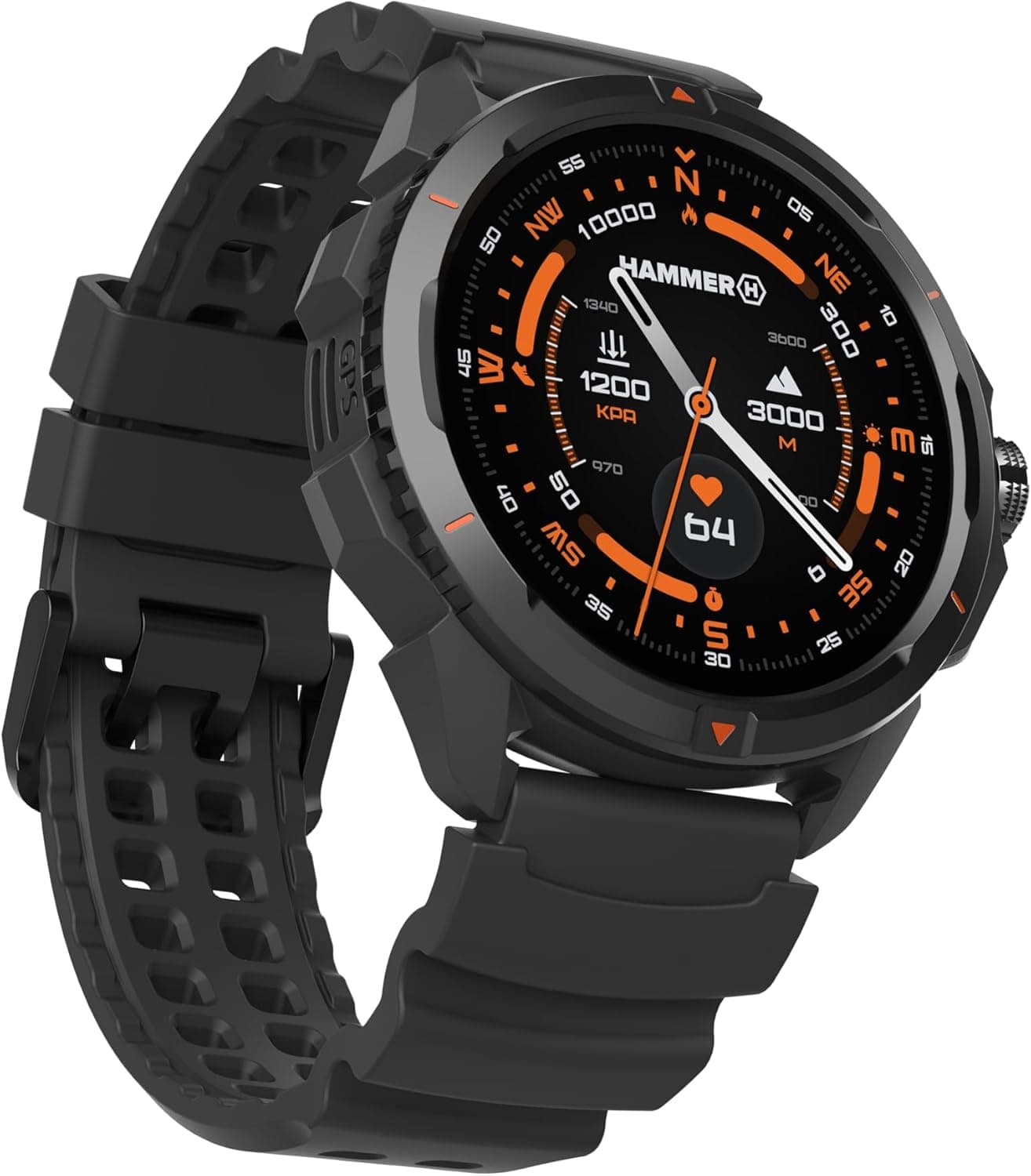 Hammer Watch 2 | Smartwatch robusto com ecrã AMOLED Gorilla Glass, GPS, lanterna integrada e até 13 dias de autonomia
