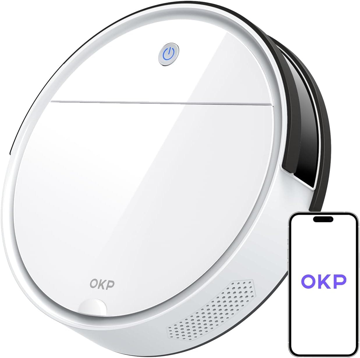 OKP K5 Robot aspirador de pó, aspirador automático robot com WiFi App Alexa Control, sucção forte, sensor de anticolisão 6D aprimorado, automático aspirador de vácuo para animais de estimação e chão