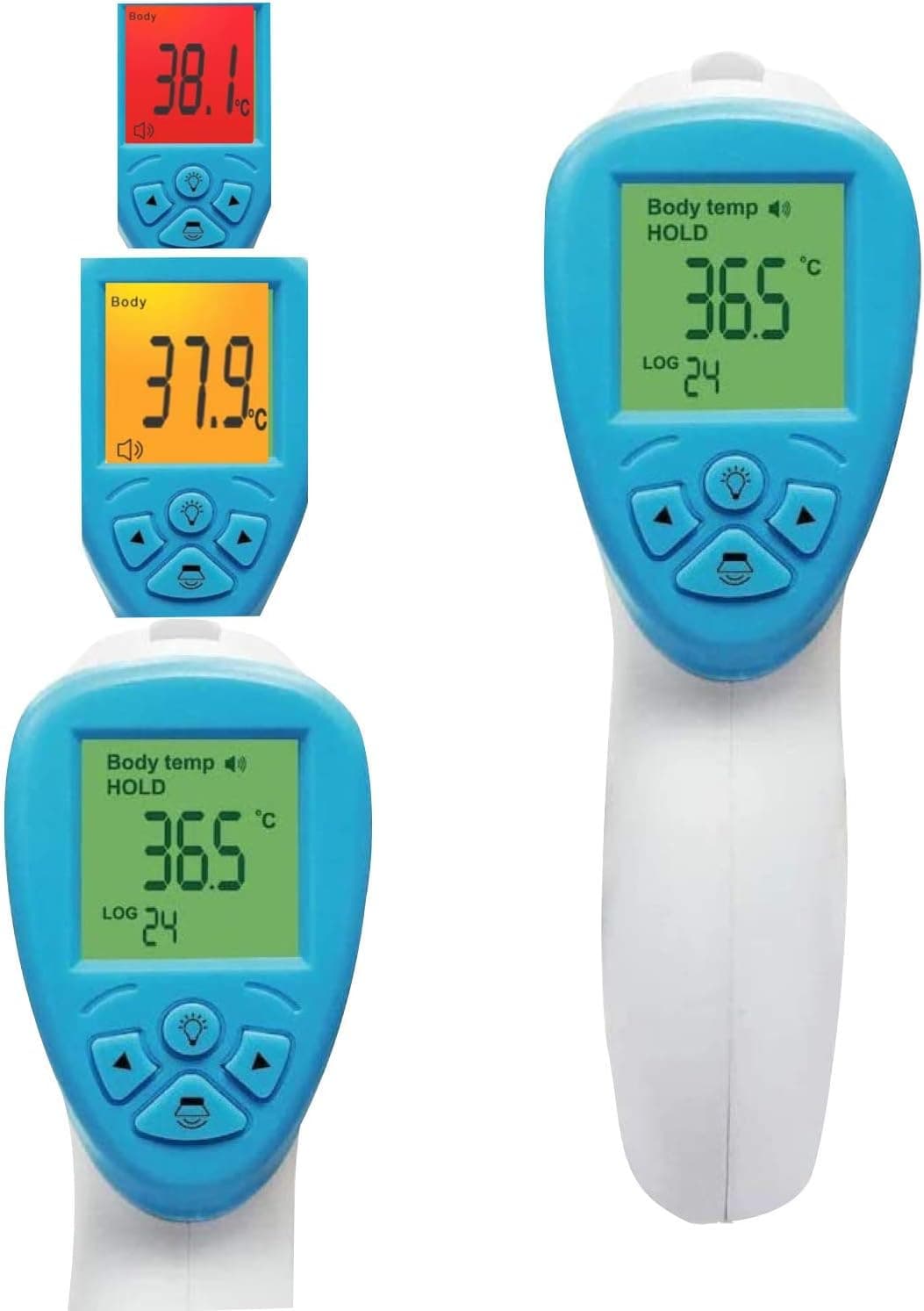 Deltasat x001 Termómetro digital para crianças (infravermelhos com medição instantânea, alarme de febre, termómetro profissional, adequado para bebés e adultos