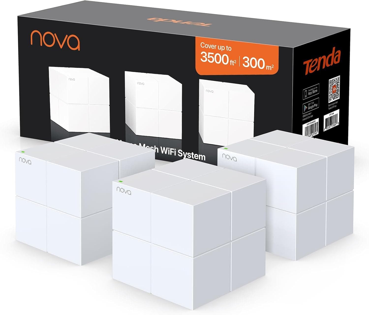 Tenda MW6 Mesh | Sistema Wi-Fi mesh dual band AC1200 para toda a casa pack de 3