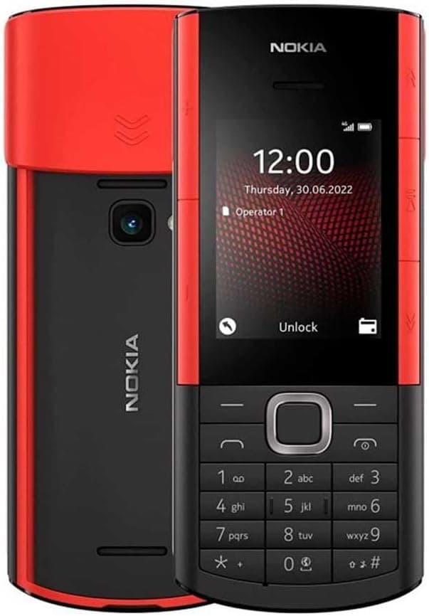Nokia Telefone 5710 Express Áudio, com auriculares sem fios incorporados, leitor de MP3, rádio FM sem fio, botões de música dedicados e bateria mais alta - preto