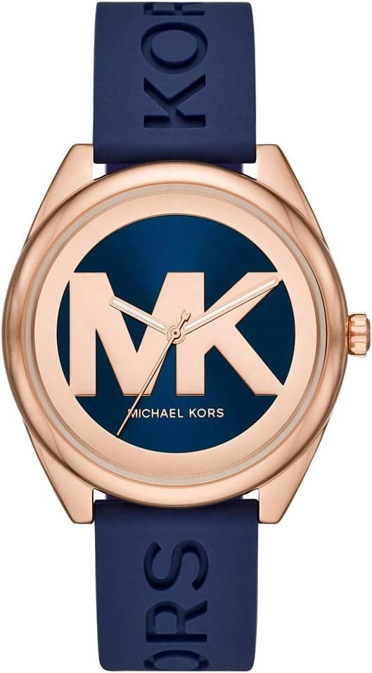 Michael Kors Relógio analógico para mulher de quartzo com correia em silicone MK7140