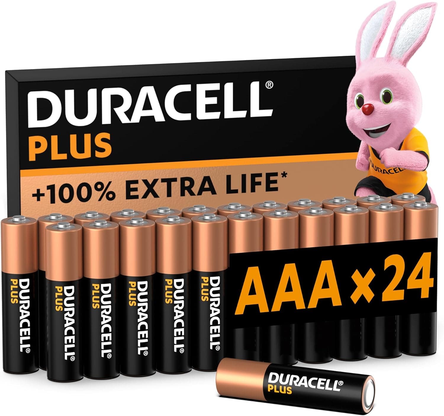 Duracell Plus pilhas alcalinas AAA (embalagem de 24), 1,5 V, LR03 MN2400